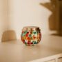 Solar Glass Lantern LED Mosaic Lighting Outdoor Decor, thumbnail 8 of 12
