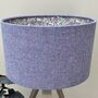 Violet Columbine Purple Tweed Botanical Lined Lampshade, thumbnail 5 of 8