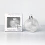 Memorial Glass Bauble With Engraved Charm, thumbnail 3 of 4