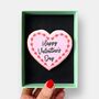 Happy Valentine's Day Love Heart Letterbox Iced Cookie, thumbnail 1 of 9