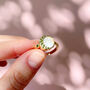 Mother Of Pearl And Crescent Moon Adjustable Ring, thumbnail 3 of 5