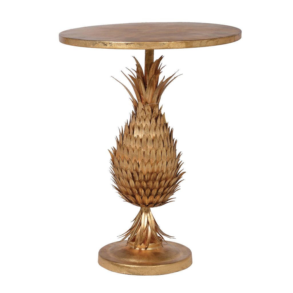 Gold Pineapple Side Table, 1 of 2