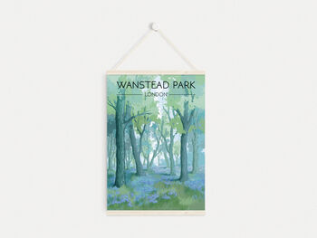 Wanstead Park London Travel Poster Art Print, 6 of 8