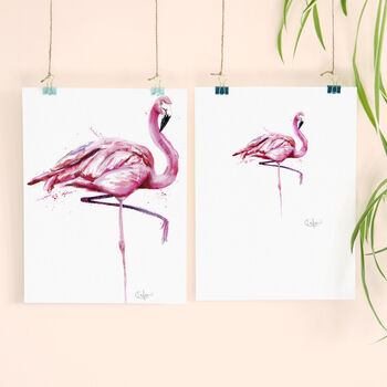 Inky Flamingo Illustration Print, 8 of 12