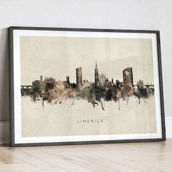 Limerick Ireland Skyline Cityscape Art Print, 12 of 12