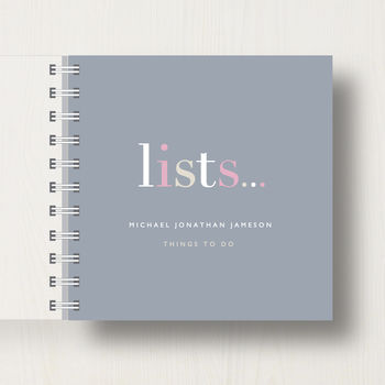 Personalised 'Lists' To Do Small Notebook, 6 of 10