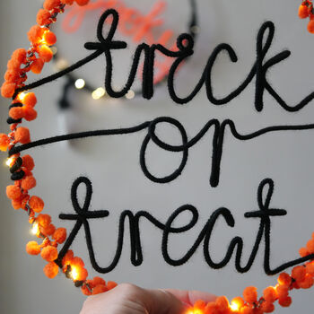 Trick Or Treat Halloween Fairy Light Hoop, 3 of 5