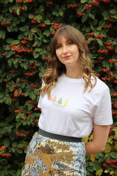 Feeling Pine Embroidered T Shirt, 3 of 3