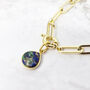 18ct Gold Plated Azurite May Birthstone Bracelet, thumbnail 4 of 4