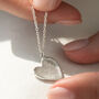 Silver Organic Fingerprint Heart Necklace, thumbnail 1 of 4