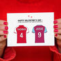 Personalised Football Team Valentine's Card, thumbnail 1 of 4