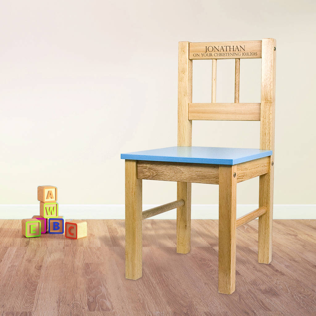 personalised child's wooden chair by letteroom