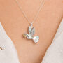 Sterling Silver Dove Of Peace Necklace, thumbnail 1 of 12