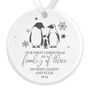 Personalised First Christmas As A Family Of Three Decoration, thumbnail 2 of 2