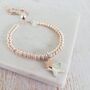 Silver And Rose Gold Sweetie Slider Star Bracelet, thumbnail 1 of 9