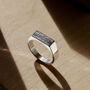 Rectangle Touch Wood Signet Ring, thumbnail 2 of 5
