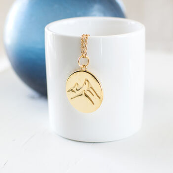 Gold Plated Mountain Pendant Necklace, 5 of 8