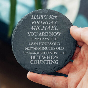 Personalised 60th Birthday Coaster Gift For Him Or Her, 2 of 5