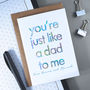 Just Like A Dad To Me | Father's Day Card Stepdad, thumbnail 2 of 3