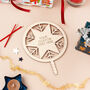 Custom Text Snowflake Christmas Tree Topper, thumbnail 2 of 10