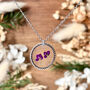 Purple Alyssum Flower Necklace, thumbnail 1 of 5