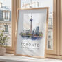 Toronto Canada City Skyline Travel Poster, thumbnail 2 of 7