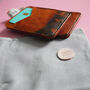 Tan Tie Dye Leather Pocket Wallet, thumbnail 6 of 7