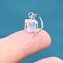 Aurora Borealis Cube Drop Hook Earrings, thumbnail 6 of 11