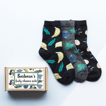 Personalised Fruity Vitamin Socks In A Box, 3 of 4