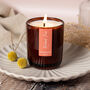 Passionfruit Palm Scented Soy Amber Glass Candle, thumbnail 1 of 10