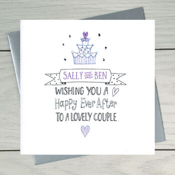 Wedding Cake Personalised Greeting Card, 2 of 3