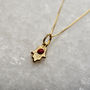 9ct Gold Mini Hamsa Hand Necklace, thumbnail 5 of 6
