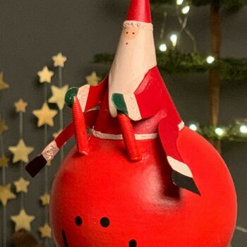 Space Hopper Santa Hanging Christmas Decoration, 2 of 2