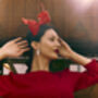 Sculptural Red Bow Fascinator 'Ava', thumbnail 5 of 11