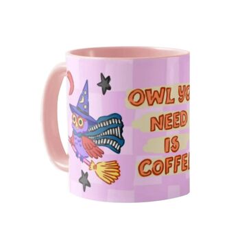 Owl You Need Is Coffee Mug – Funny Halloween Cup, 8 of 8