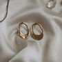 Gold Irregular Cutout Earrings, thumbnail 4 of 5