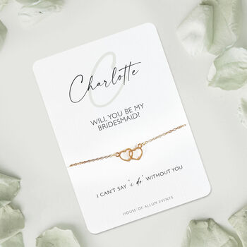 Will You Be My Bridesmaid Personalised Bridal Proposal Bracelet, 6 of 12