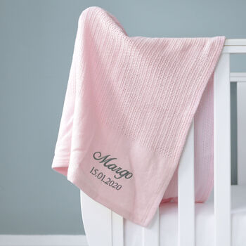 Personalised Pink Blanket And Comforter Hamper, 5 of 12