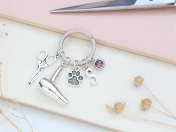 Dog Groomer Personalised Keyring Pet Grooming Gift, 7 of 11