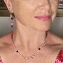 Pink Ombre Pearl And Semi Precious Love Necklace, thumbnail 6 of 9