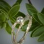 Moissanite And Gold Twig Engagement Ring, thumbnail 7 of 12