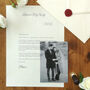 A Letter To My Wife On Our Wedding Day Personalised Keepsake, thumbnail 4 of 12