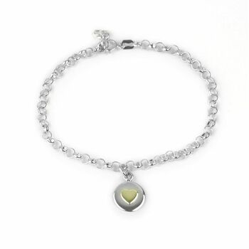 Sterling Silver Love Heart Bracelet In Mixed Metals, 2 of 7