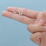 Cz Hydrangea Bouquet Internally Threaded Flat Back In Sterling Silver, thumbnail 7 of 12