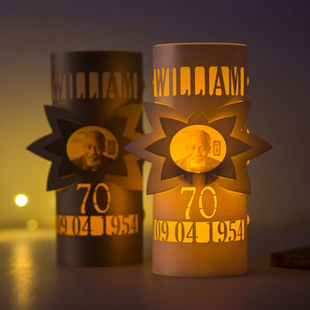 Personalised Birthday Photo Lantern Gift 40th, 8 of 11