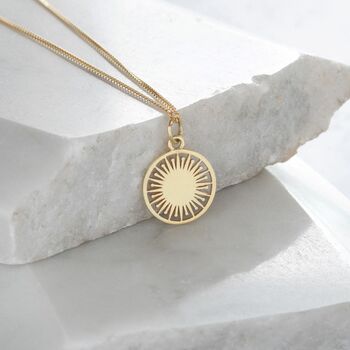 Atomic Token Charm Necklace Gold Vermeil, 2 of 7