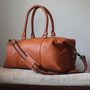 Personalised Corporate Gift Leather Weekend Bag, thumbnail 1 of 9