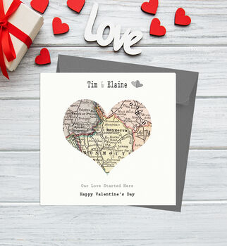 Valentines Day Map Card, 2 of 2