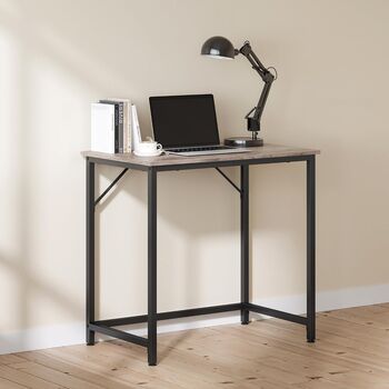 Computer Desk Industrial Style Workstation Metal Frame, 10 of 12