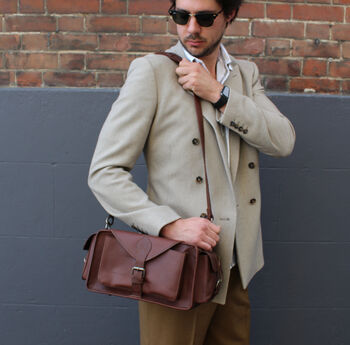 'Emerson' Extra Water Resistant Leather Camera Bag, 2 of 11